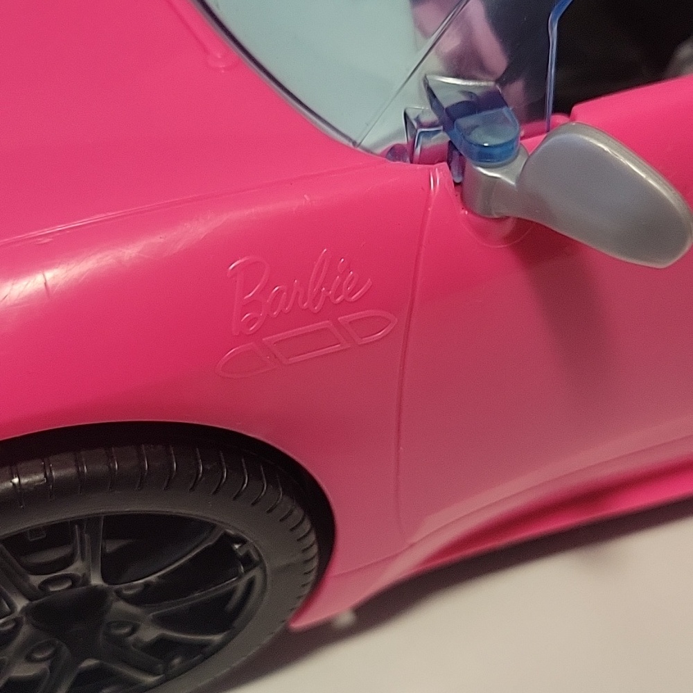 Barbie Bright Pink Convertible Toy Car - Stylish Play Vehicle - Picture 2 of 14